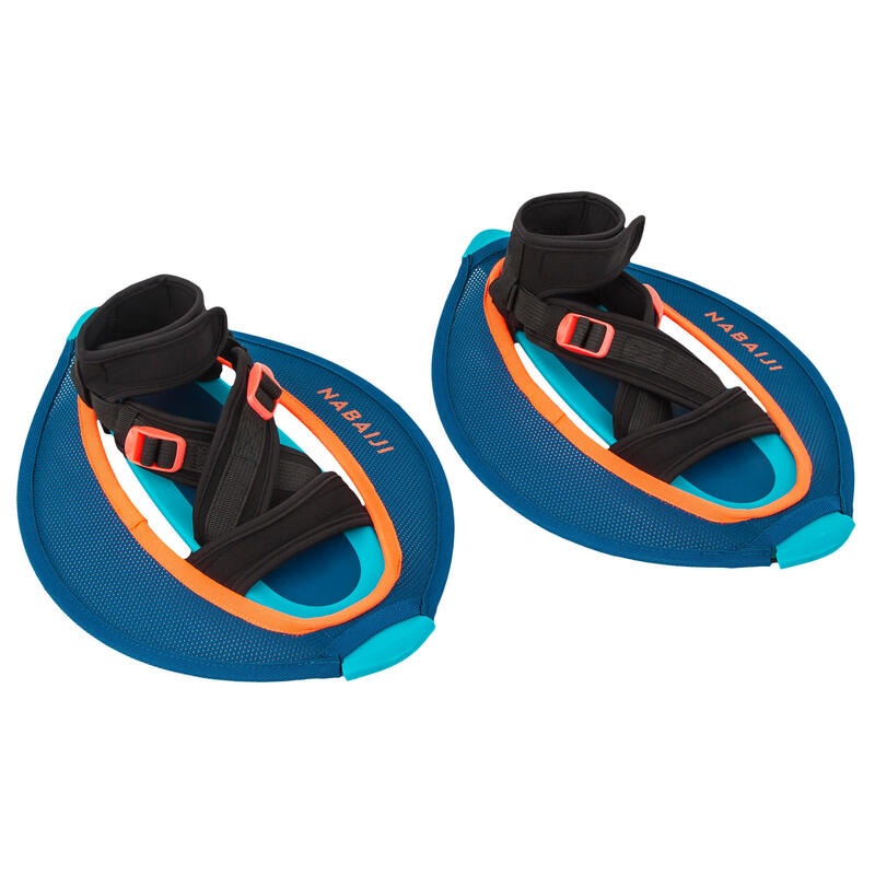 Poza Set 2 accesorii acvatice PULLSTEP mesh Aquagym/Aquafitness Albastru-Portocaliu - imagine mare 2