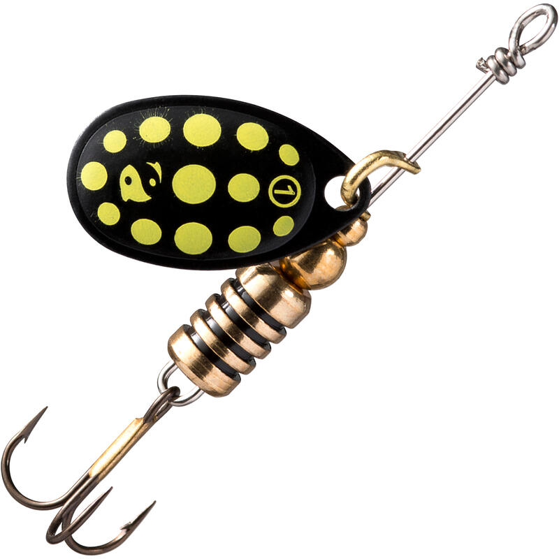 Poza Linguriță Rotativă Pescuit la Răpitori Weta + #1 Negru/ Puncte Galbene - imagine mare 6