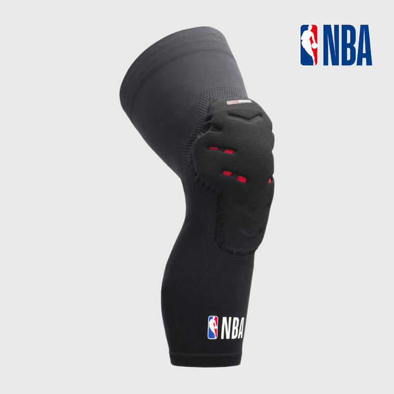 Poza Set 2 Genunchiere de Protecție Baschet KP500 NBA DUALSHOCK Negru Copii - imagine mare 2