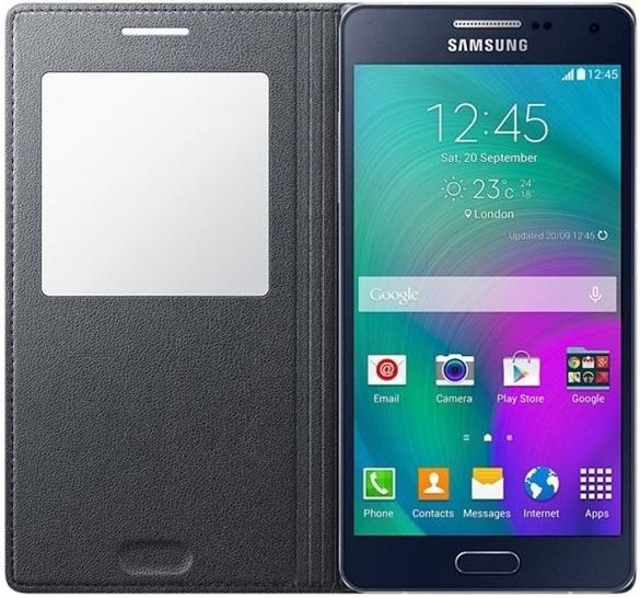 Poza Husa S-View Samsung EF-CA700B pentru Samsung Galaxy A7 (Gri) - imagine mare 3