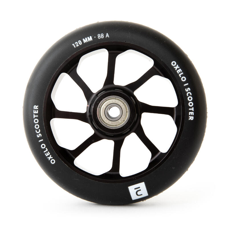 Poza Roată trotinetă freestyle butuc aluminiu PU 120 mm Negru - imagine mare 1
