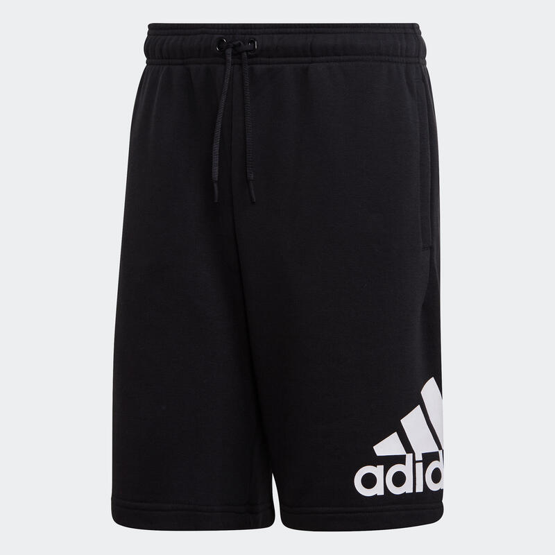 Poza Pantalon scurt fitness din bumbac cu logo adidas Negru Bărbați - imagine mare 1