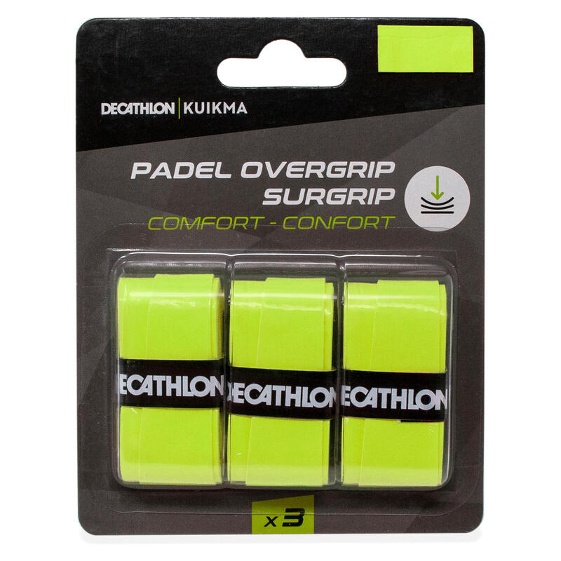 Set de 3 OVERGRIP Padel CONFORT Galben