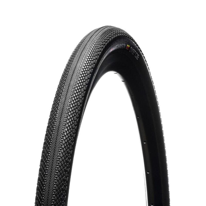 Poza Cauciuc gravel Hutchinson Overide 700x35 Reinforced+ Tubeless Ready Negru - imagine mare 1