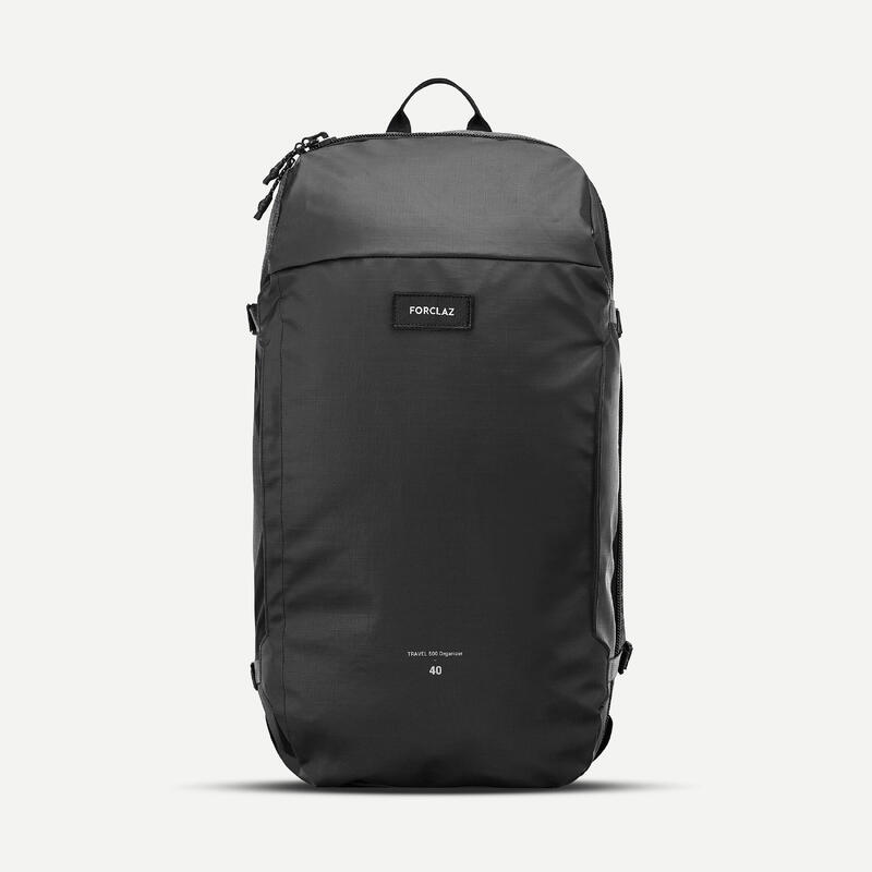 Rucsac Trekking călătorie TRAVEL500 ORGANIZER 40L Negru
