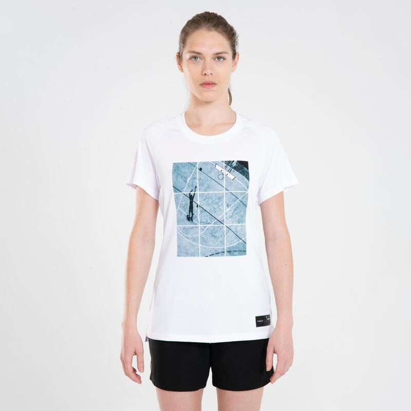 Poza Tricou Baschet TS500 Alb Damă - imagine mare 1