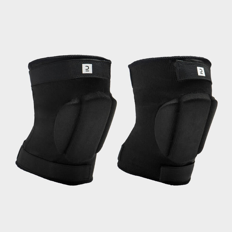 Set x2 genunchiere Handbal H100 Negru Copii