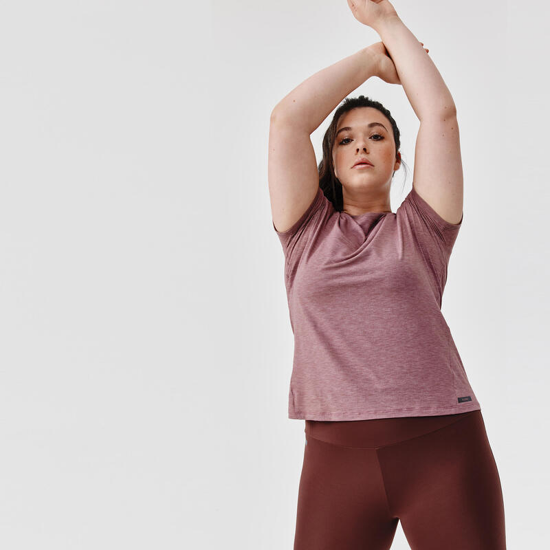 Poza Tricou Alergare Jogging RUN Soft moale și respirant Mov Damă - imagine mare 2