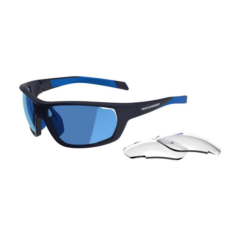 Poza Ochelari ciclism MTB XC PACK Cat. 0+3 Lentile interschimbabile Bleumarin Adulți - imagine mare 1