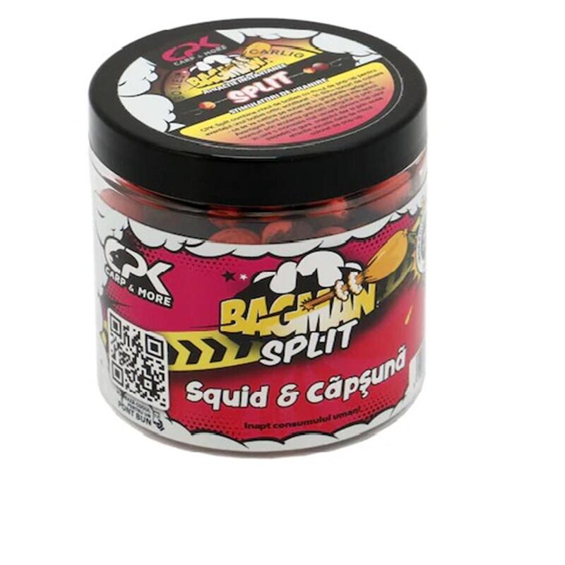 Poza Boilies Carlig Bag Man Split Squid & Capsuna 10/14 130gr - imagine mare 1
