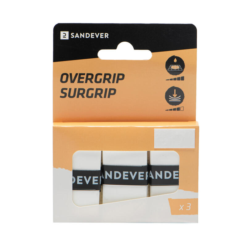 Poza Set 3 Overgrip Tenis pe plajă BTO500 Alb - imagine mare 2