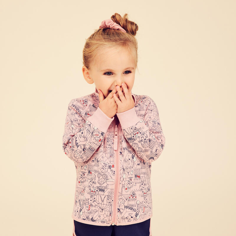 Poza Bluză de trening 500 baby gym roz Copii - imagine mare 2