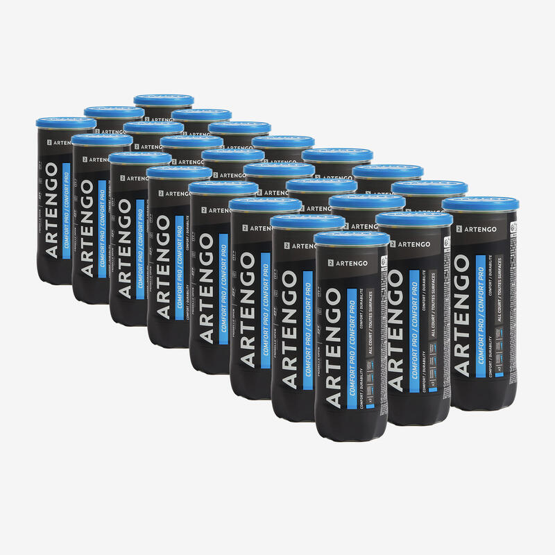 Poza Set 24 Tuburi x 3 Mingi Polivalente Tenis Confort Pro - imagine mare 2