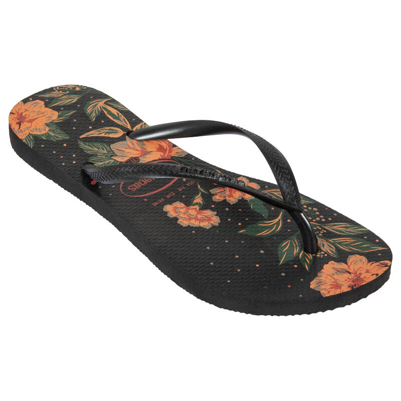Poza Papuci Havaianas Slim Floral Negru Damă - imagine mare 2
