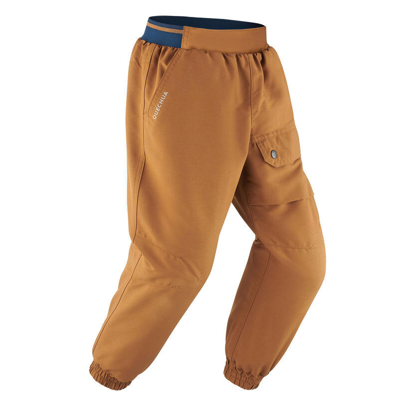 Poza Pantalon Călduros Hidrofob Drumeție pe Zăpadă SH100 X-Warm Maro 2- 6 ani - imagine mare 2