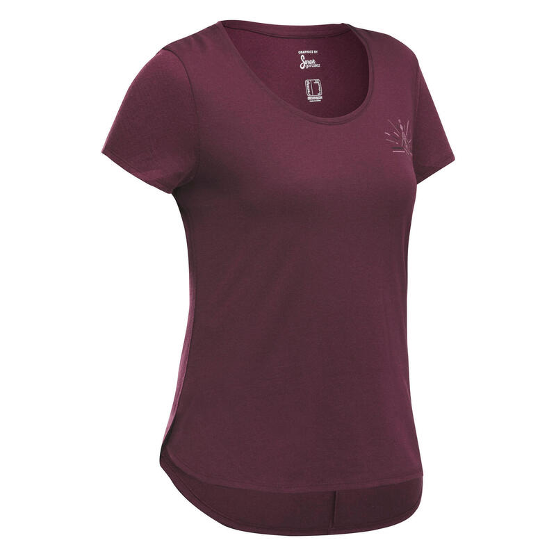 Poza Tricou Drumeție în natură NH500 Bordo Damă - imagine mare 1