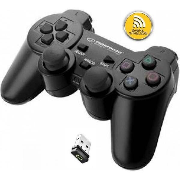 Controller Esperanza Gladiator EGG108K, Wireless, PC/PS3 (Negru)