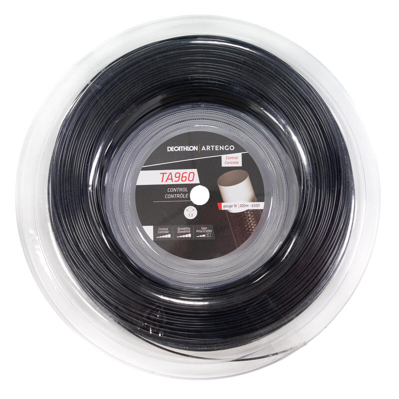 Poza Cordaj Tenis Monofilament TA960 Control 1.3 mm 200 m Negru - imagine mare 2