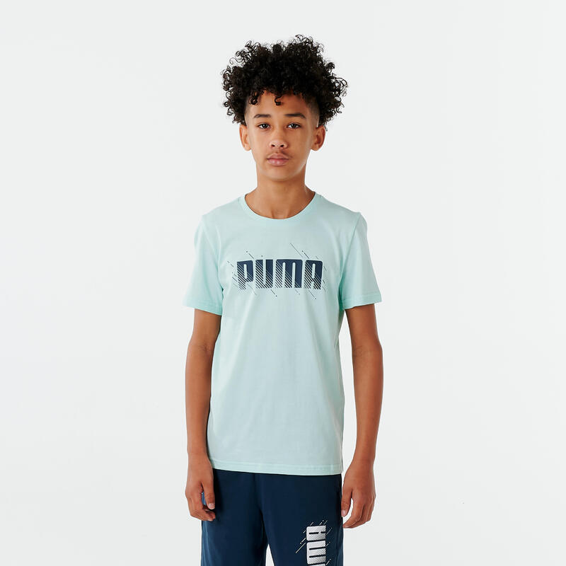 Poza Tricou Educație fizică Puma Verde cu imprimeu Băieți - imagine mare 2