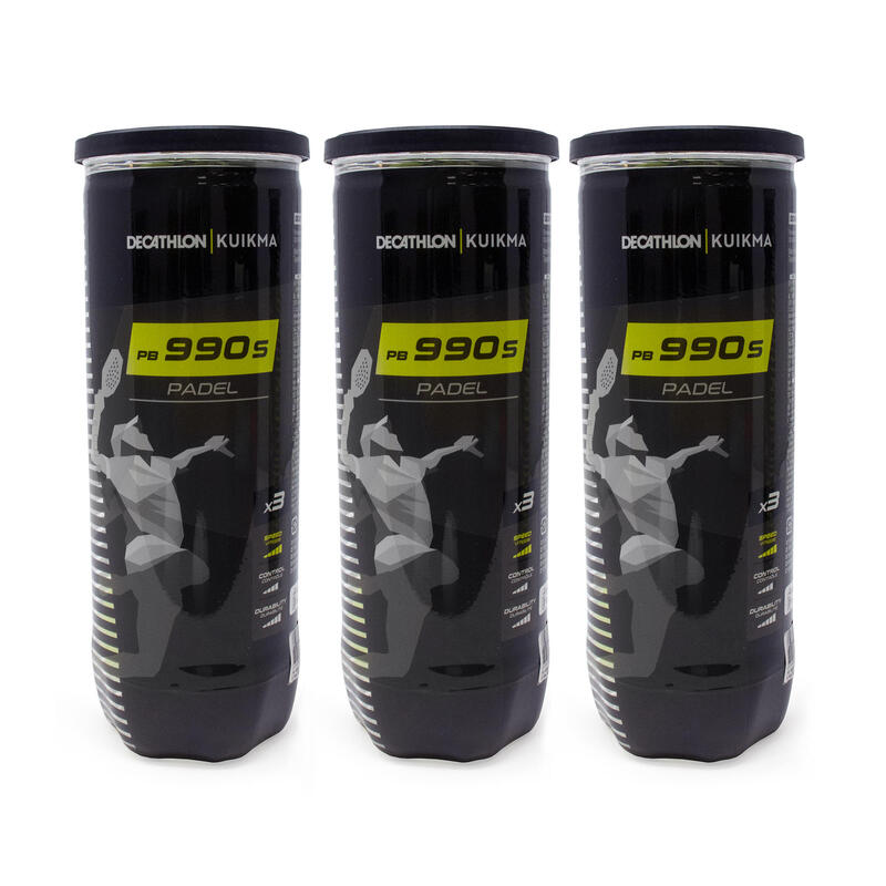 Poza Set de 3 tuburi x 3 mingi Padel PB990 Speed - imagine mare 2