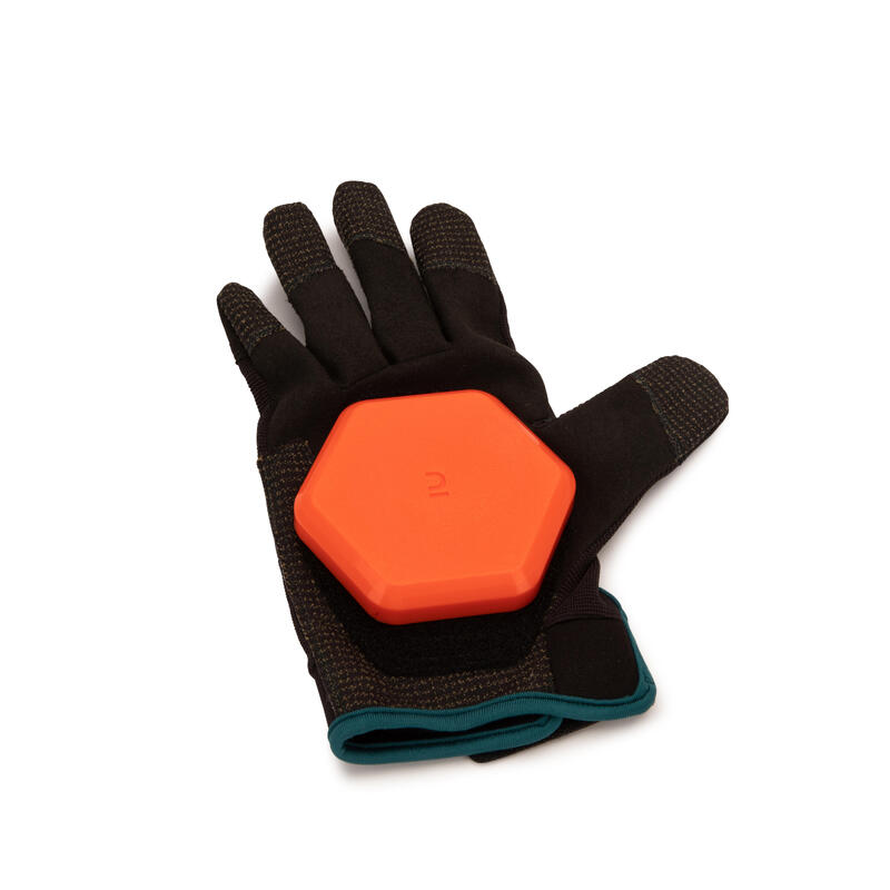 Poza Mănuși Slide Longboard Freeride GLOVES 500 Negru-Portocaliu - imagine mare 2