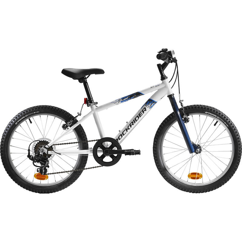 Poza Bicicletă MTB Rockrider ST120 20" Alb-Albastru Copii 6-9 ani - imagine mare 2