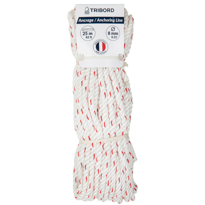 Poza Coardă acostare ambarcațiune 8 mm x25m Alb - imagine mare 2