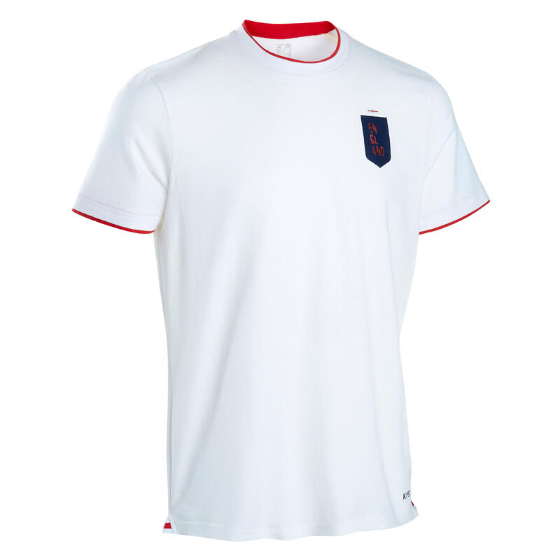 Poza Tricou Fotbal FF100 Replică Anglia 2022 Alb Adulți - imagine mare 2