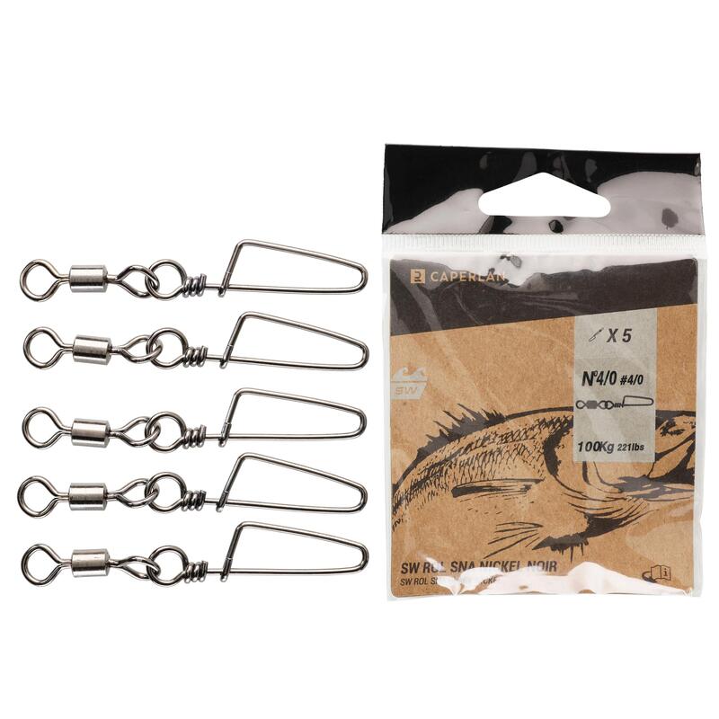 Poza Agrafă cu Vârtej Rolling Snap Black NICKEL SW x5 - imagine mare 2