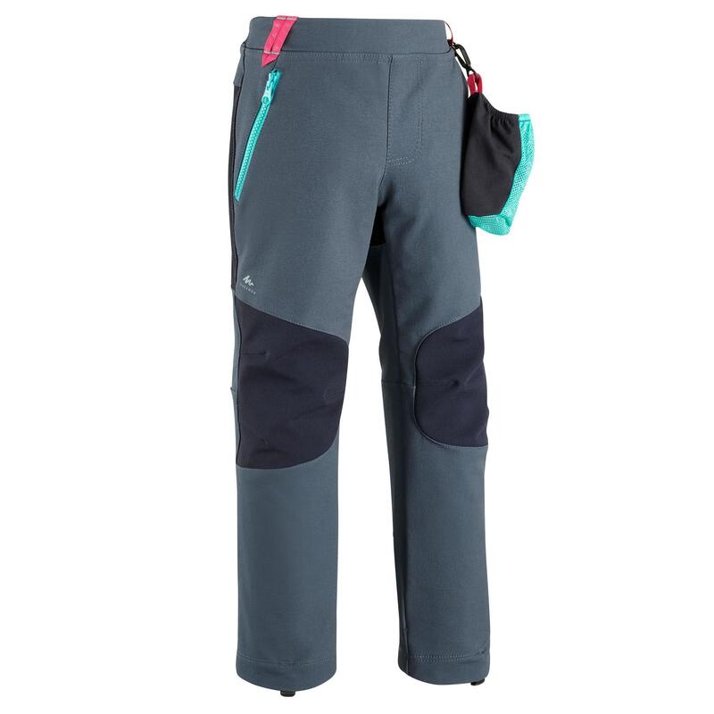 Poza Pantalon Softshell Drumeție la munte MH550 Gri Copii 2- 6 ani - imagine mare 1