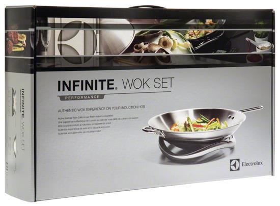 Poza Set tigaie wok cu suport Electrolux INFI-WOK, 2 piese (Inox)