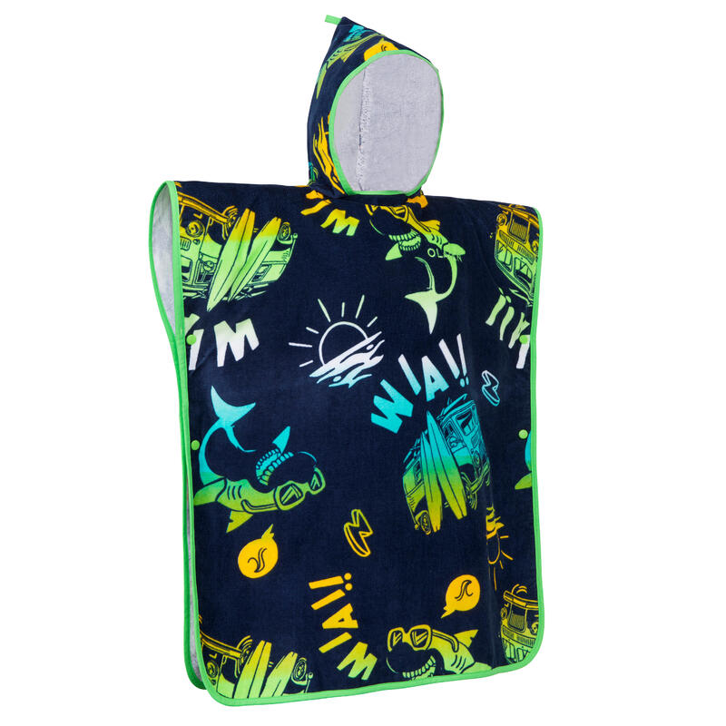 Poza Poncho baie 500 Vanlife Albastru Copii - imagine mare 2