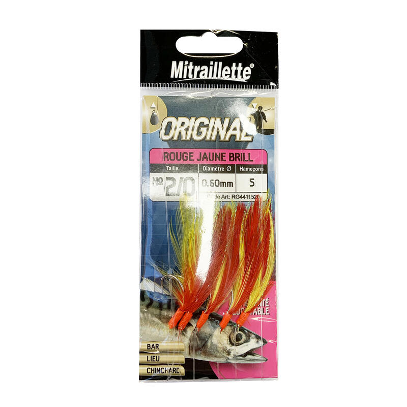 Poza Nălucă plevuşcă 2/0 Roşu/Galben pescuit marin - imagine mare 2