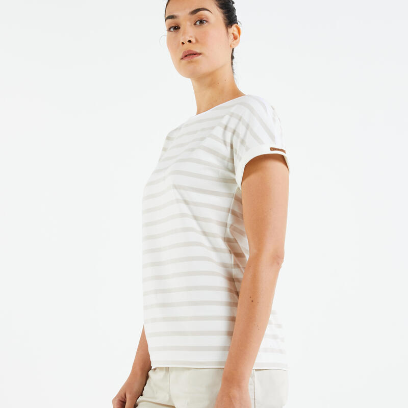 Poza Tricou Navigație Sailing100 Bej Damă - imagine mare 1