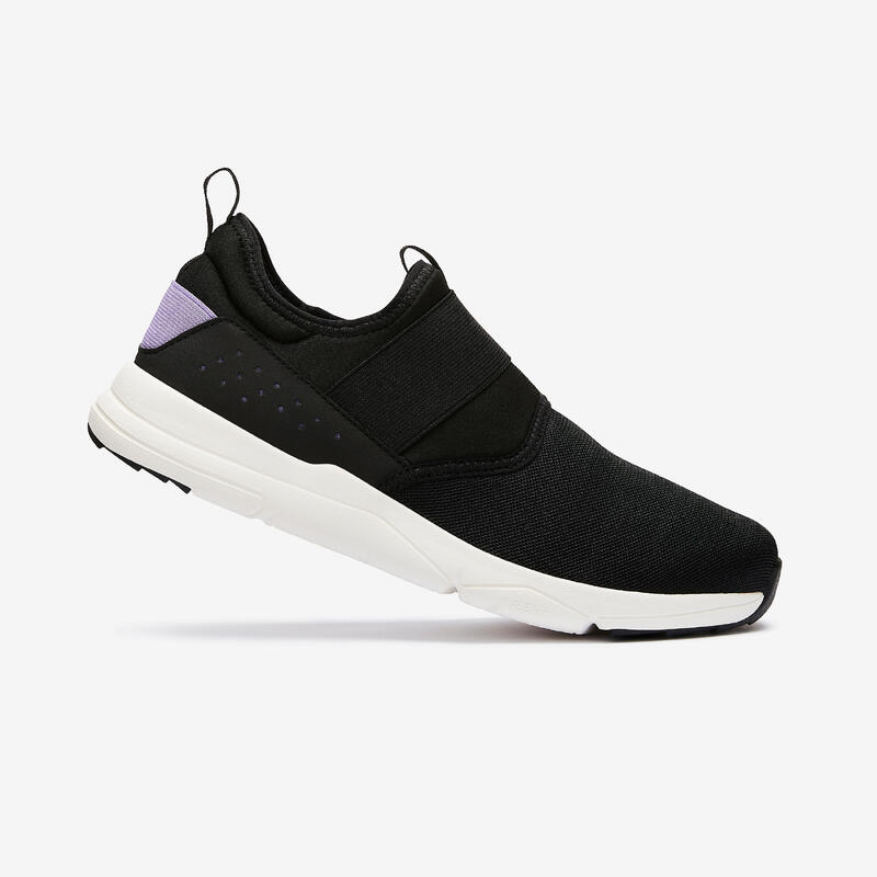 Poza Încălțăminte mers sportiv PW 160 Slip On Negru/Lila Damă - imagine mare 2