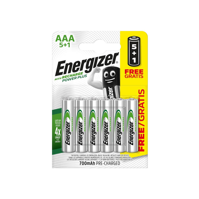 Poza Baterii reîncărcabile Nimh Energizer 5+1 AAA HR3 700 mAh - imagine mare 2