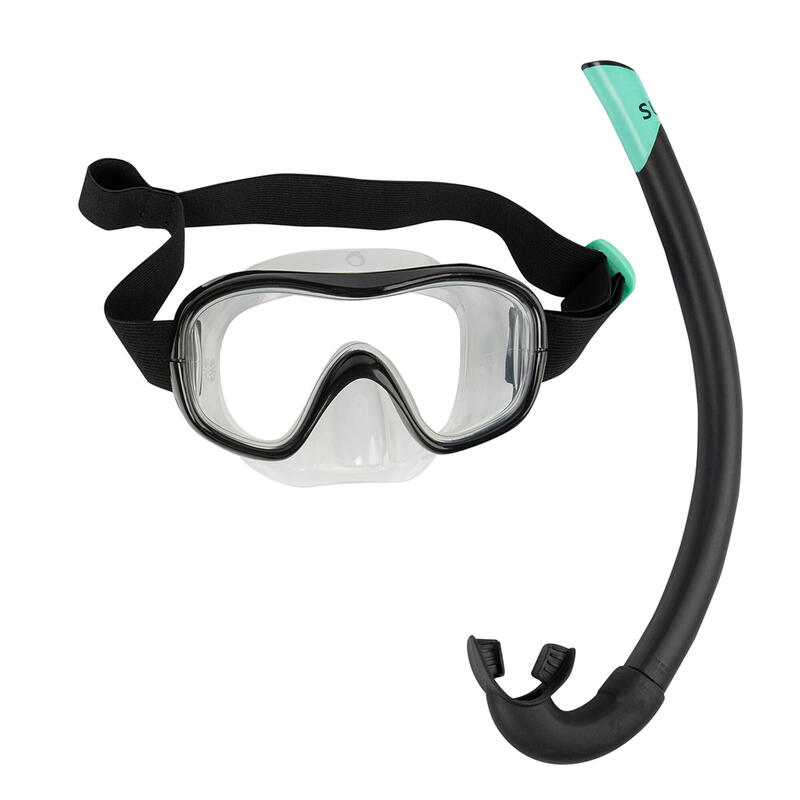 Poza Set snorkeling SNK100 Negru Adulţi - imagine mare 2