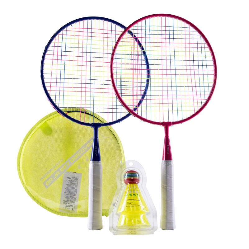 Set Rachete Badminton BR Discover Roșu-Albastru Copii