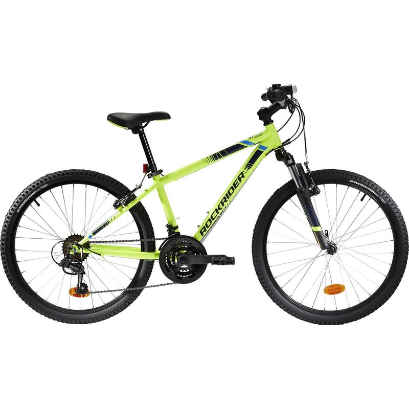 Poza Bicicletă MTB Rockrider ST500 24" Galben Fluo Copii 9-12 ani - imagine mare 5