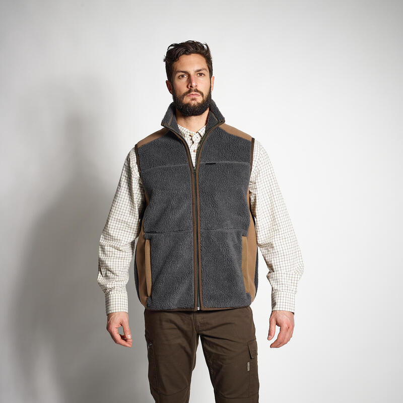 Poza Vestă din polar 500 Gri Bărbați - imagine mare 1