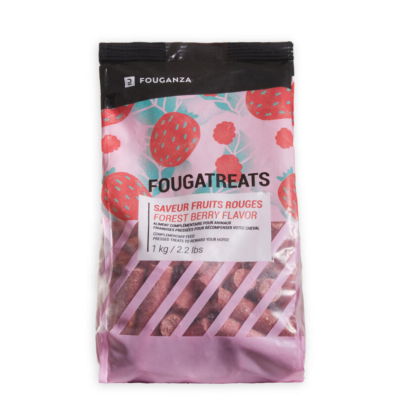 Poza Gustare echitație cal și ponei Fougatreats - 1kg Fructe roșii - imagine mare 1