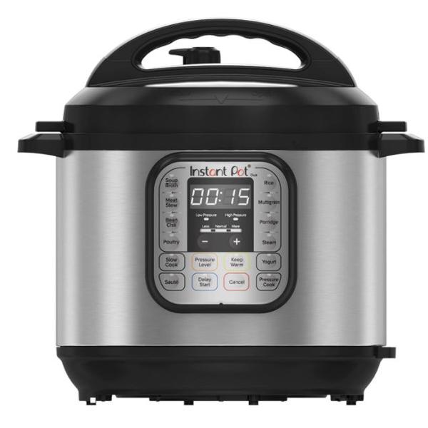 Poza Multicooker Instant Pot Duo 6, 1000 W, 14 programe presetate, 5.7 L, Capac detasabil, Functie manuala (Negru/Argintiu) - imagine mare 1