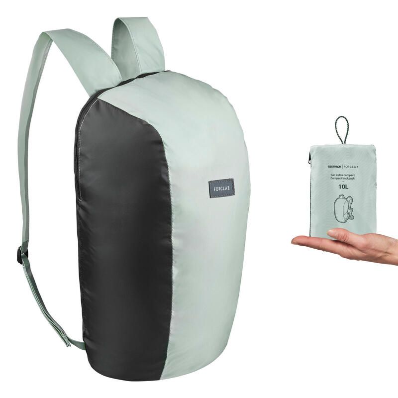 Rucsac Compact Trekking călătorie TRAVEL 10L Verde