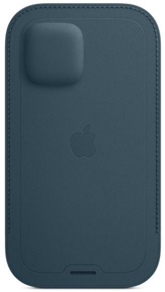 Poza Protectie Toc Apple Leather Sleeve with MagSafe Baltic Blue Seasonal Nov 2020 mhyd3zm/a pentru Apple iPhone 12 / iPhone 12 Pro (Albastru) - imagine mare 4