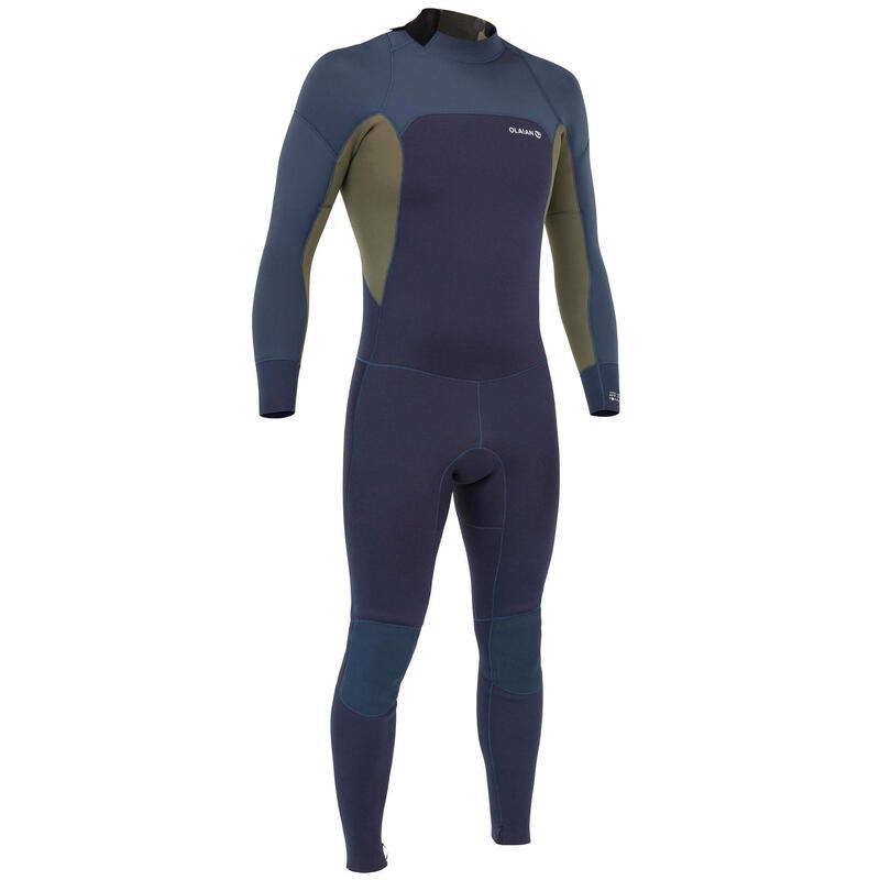 Poza Combinezon surf 500 neopren 3/2 mm Albastru-Kaki Bărbaţi - imagine mare 2
