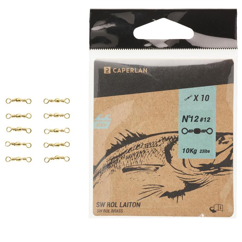 Poza Agrafă swivel brass SW ROL Alamă x10 pescuit marin - imagine mare 2