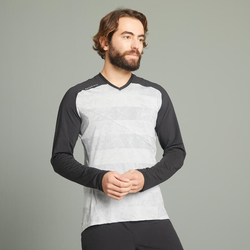 Poza Bluză MTB FEEL ALL MOUNTAIN Negru-Gri Bărbați - imagine mare 2