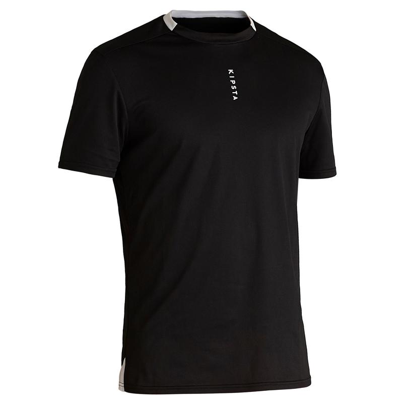 Tricou Fotbal F100 Negru Adulţi