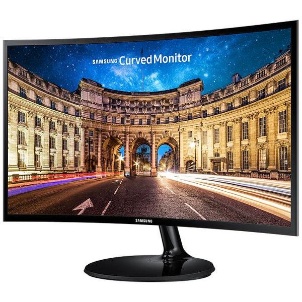 Poza Monitor VA LED Samsung 27" LC27F390FHUXEN, Full HD (1920 x 1080), HDMI, VGA, 4 ms, Ecran Curbat (Negru)