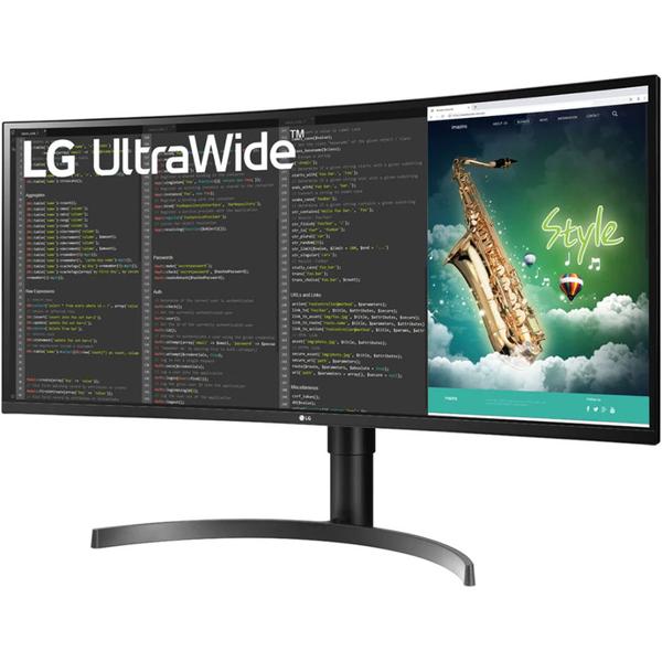 Poza Monitor VA LED LG 35" 35WN75C-B, UWQHD (3440 x 1440), HDMI, DisplayPort, 100Hz, Boxe, FreeSync (Negru)